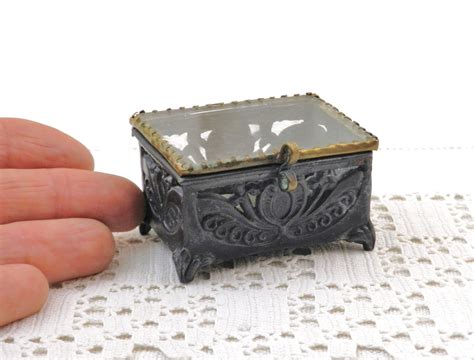 pewter metal glass lid small boxes|pewter jewelry box products for sale .